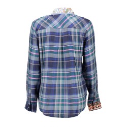 DESIGUAL CAMICIA MANICHE LUNGHE DONNA BLU