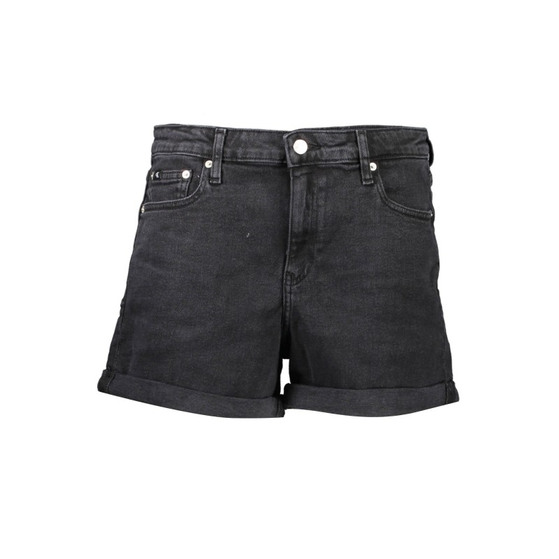 CALVIN KLEIN JEANS SHORT DONNA NERO CALVIN KLEIN JEANS SHORT DONNA NERO