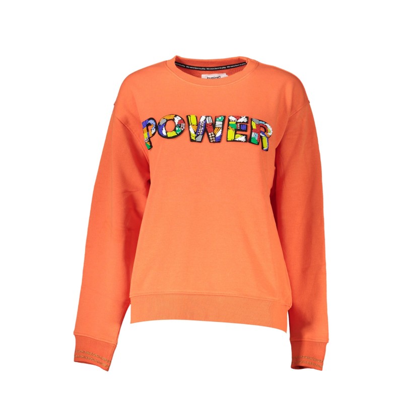 DESIGUAL FELPA SENZA ZIP DONNA ARANCIO DESIGUAL FELPA SENZA ZIP DONNA ARANCIO