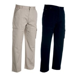 Pantalone FLECCER multitasche in 100% cotone canvas
