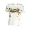DESIGUAL T-SHIRT MANICHE CORTE DONNA BIANCO