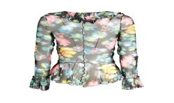 DESIGUAL T-SHIRT MANICHE LUNGHE DONNA NERO
