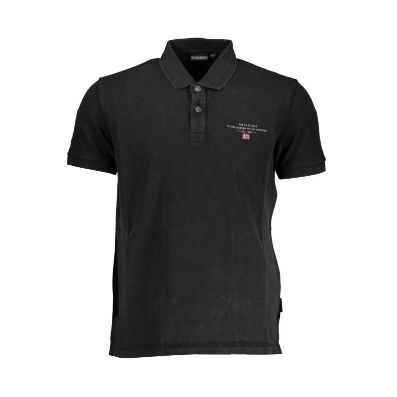 NAPAPIJRI POLO MANICHE CORTE UOMO NERO NAPAPIJRI POLO MANICHE CORTE UOMO NERO