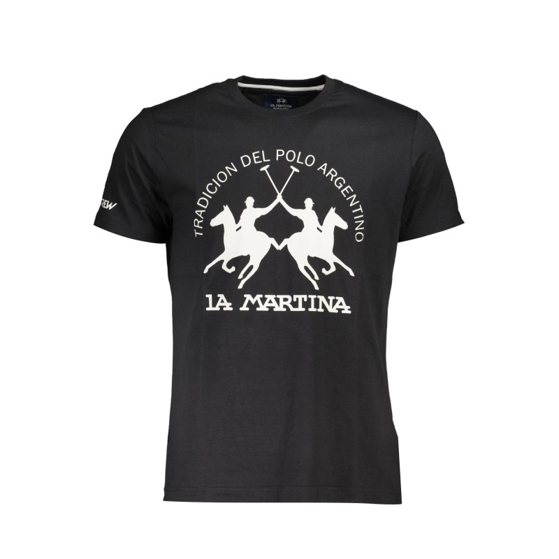 LA MARTINA T-SHIRT MANICHE CORTE UOMO NERO LA MARTINA T-SHIRT MANICHE CORTE UOMO NERO