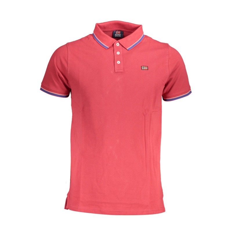 NORWAY 1963 POLO MANICHE CORTE UOMO ROSSO NORWAY 1963 POLO MANICHE CORTE UOMO ROSSO