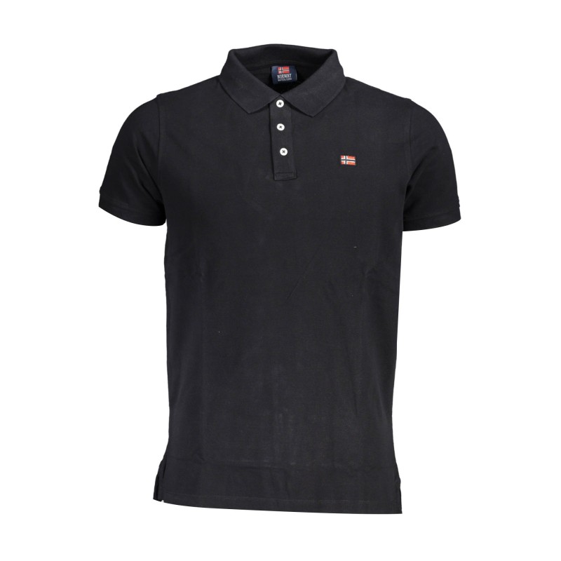 NORWAY 1963 POLO MANICHE CORTE UOMO NERO NORWAY 1963 POLO MANICHE CORTE UOMO NERO