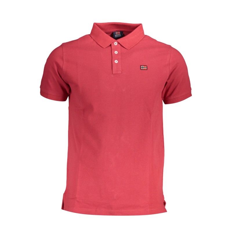 NORWAY 1963 POLO MANICHE CORTE UOMO ROSSO NORWAY 1963 POLO MANICHE CORTE UOMO ROSSO