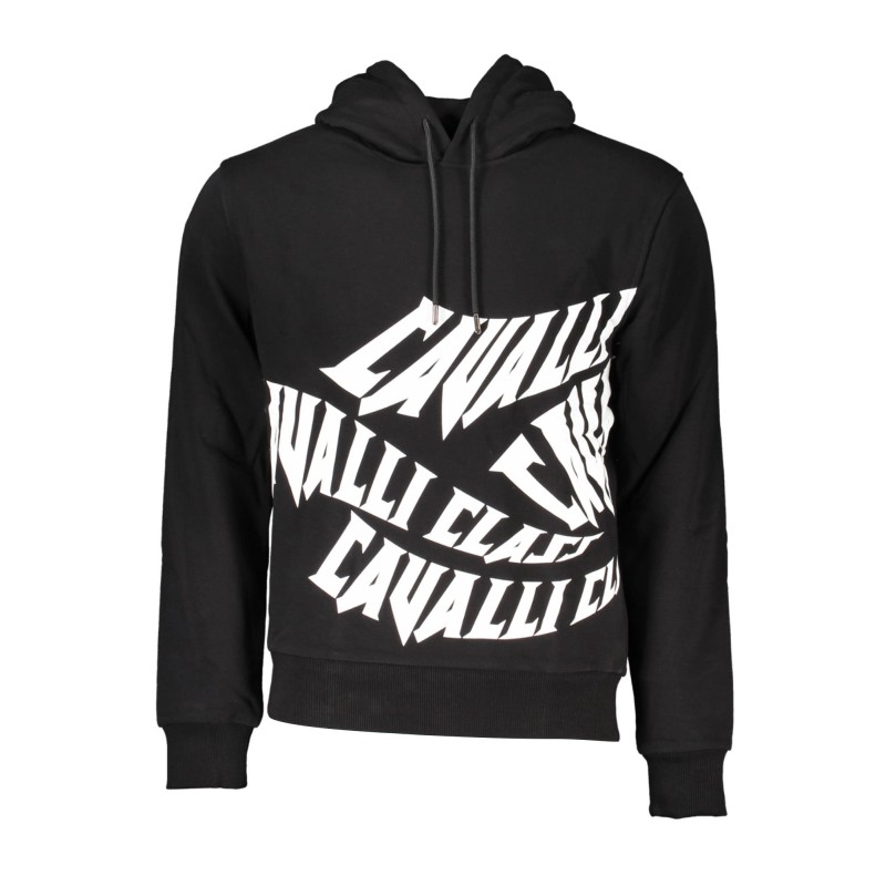 CAVALLI CLASS FELPA SENZA ZIP UOMO NERO CAVALLI CLASS FELPA SENZA ZIP UOMO NERO
