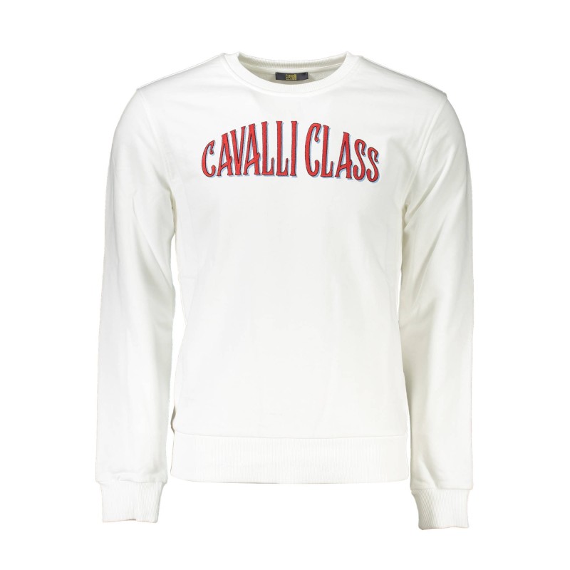 CAVALLI CLASS FELPA SENZA ZIP UOMO BIANCO CAVALLI CLASS FELPA SENZA ZIP UOMO BIANCO