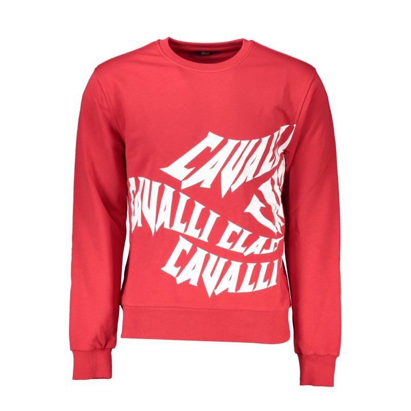 CAVALLI CLASS FELPA SENZA ZIP UOMO ROSSO CAVALLI CLASS FELPA SENZA ZIP UOMO ROSSO
