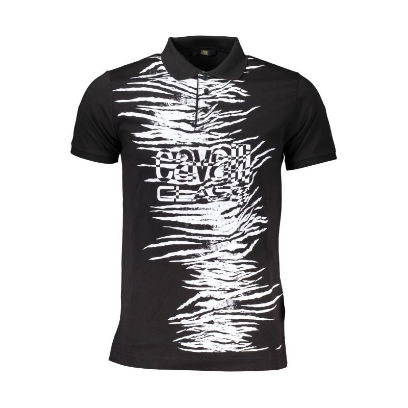 CAVALLI CLASS POLO MANICHE CORTE UOMO NERO CAVALLI CLASS POLO MANICHE CORTE UOMO NERO