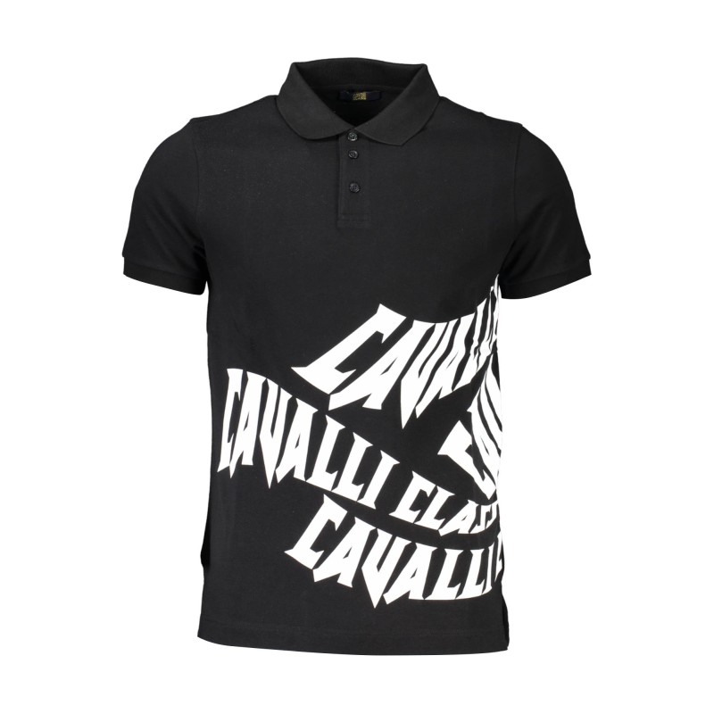 CAVALLI CLASS POLO MANICHE CORTE UOMO NERO CAVALLI CLASS POLO MANICHE CORTE UOMO NERO