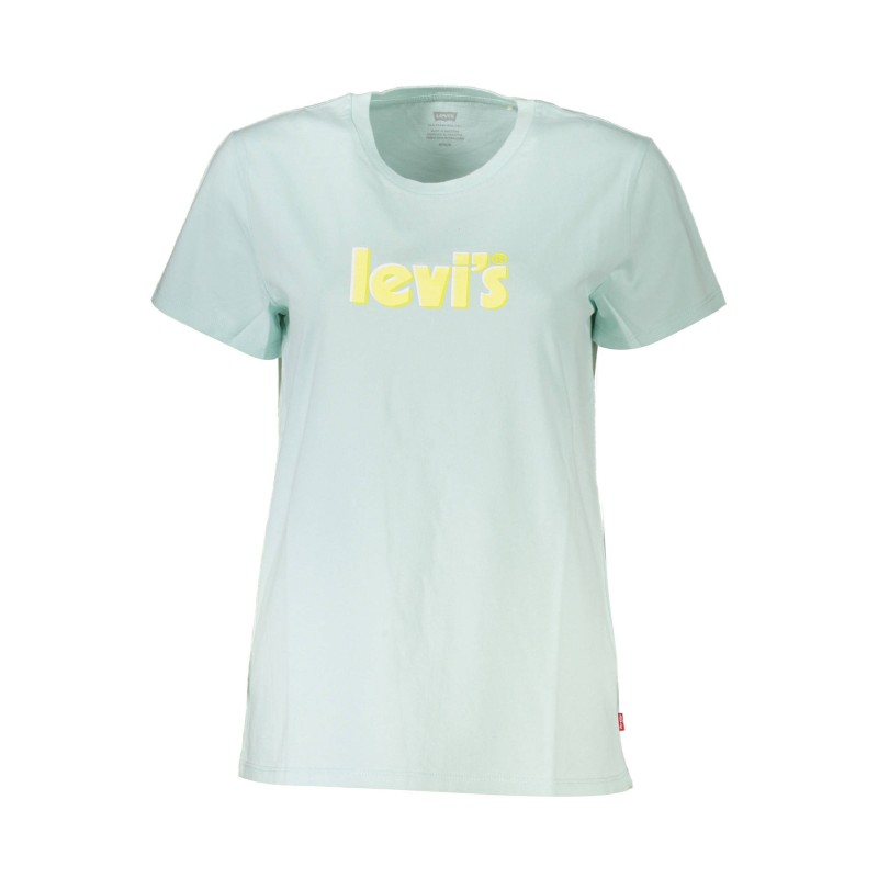 LEVI'S T-SHIRT MANICHE CORTE DONNA AZZURRO LEVI'S T-SHIRT MANICHE CORTE DONNA AZZURRO