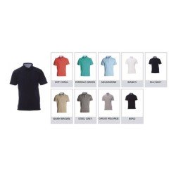 Polo PRESTIGE manica corta alta qualità a quattro bottoni in tinta