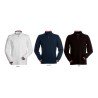 Polo PRIVE manica lunga a mezza zip in metallo con colletto slanciato