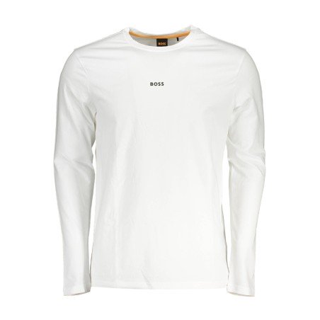 HUGO BOSS T-SHIRT MANICHE LUNGHE UOMO BIANCO