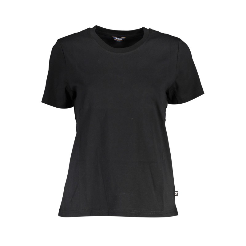 K-WAY T-SHIRT MANICHE CORTE DONNA NERO K-WAY T-SHIRT MANICHE CORTE DONNA NERO