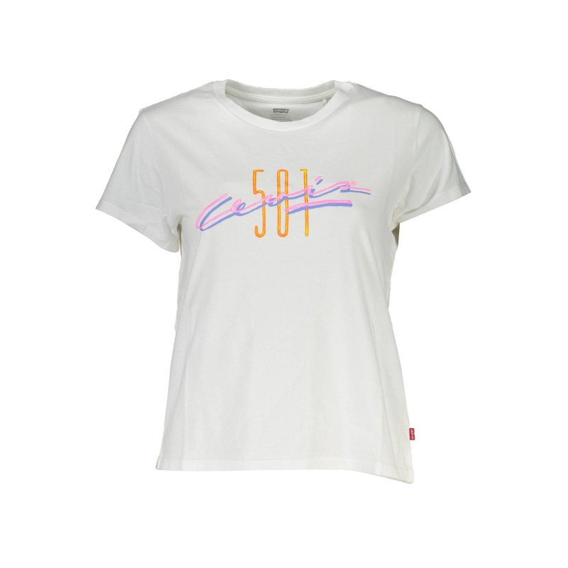 LEVI'S T-SHIRT MANICHE CORTE DONNA BIANCO LEVI'S T-SHIRT MANICHE CORTE DONNA BIANCO