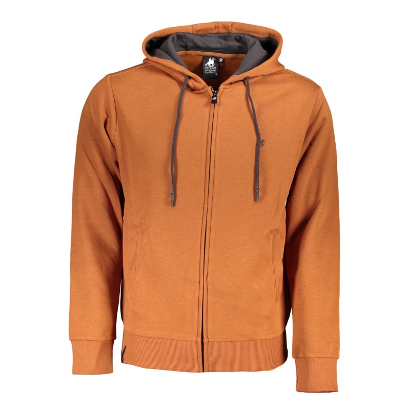 U.S. GRAND POLO FELPA CON ZIP UOMO MARRONE U.S. GRAND POLO FELPA CON ZIP UOMO MARRONE