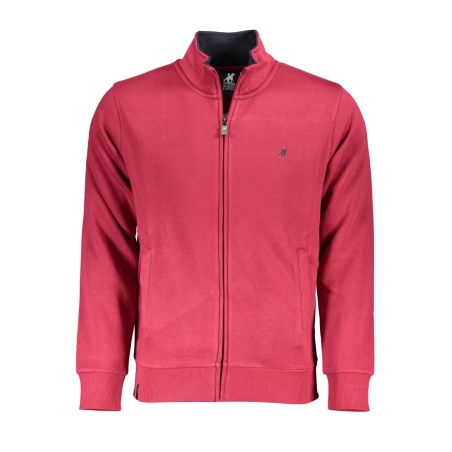 U.S. GRAND POLO FELPA CON ZIP UOMO ROSSO