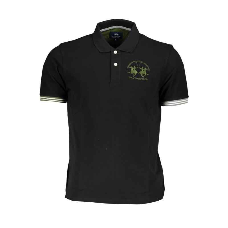 LA MARTINA POLO MANICHE CORTE UOMO NERO LA MARTINA POLO MANICHE CORTE UOMO NERO