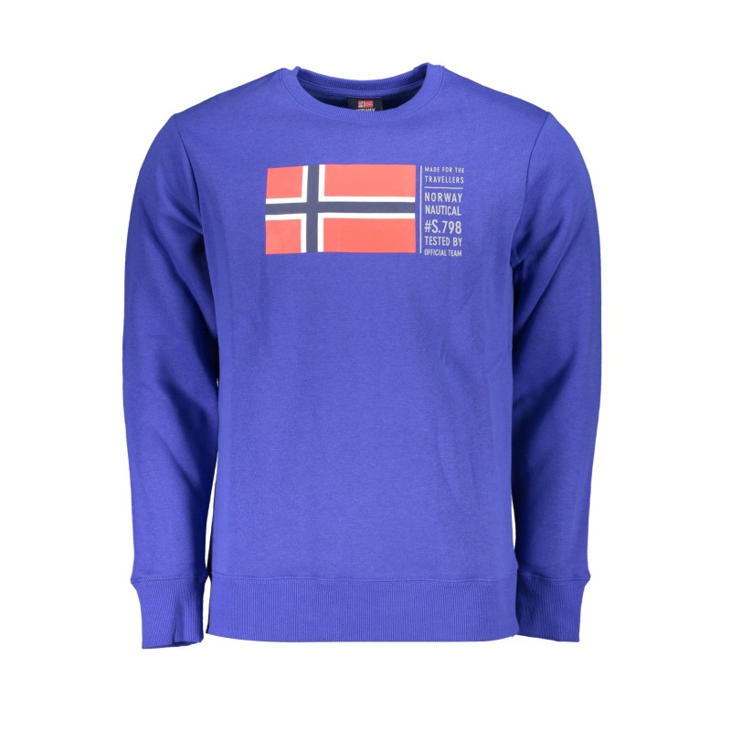 NORWAY 1963 FELPA SENZA ZIP UOMO BLU NORWAY 1963 FELPA SENZA ZIP UOMO BLU