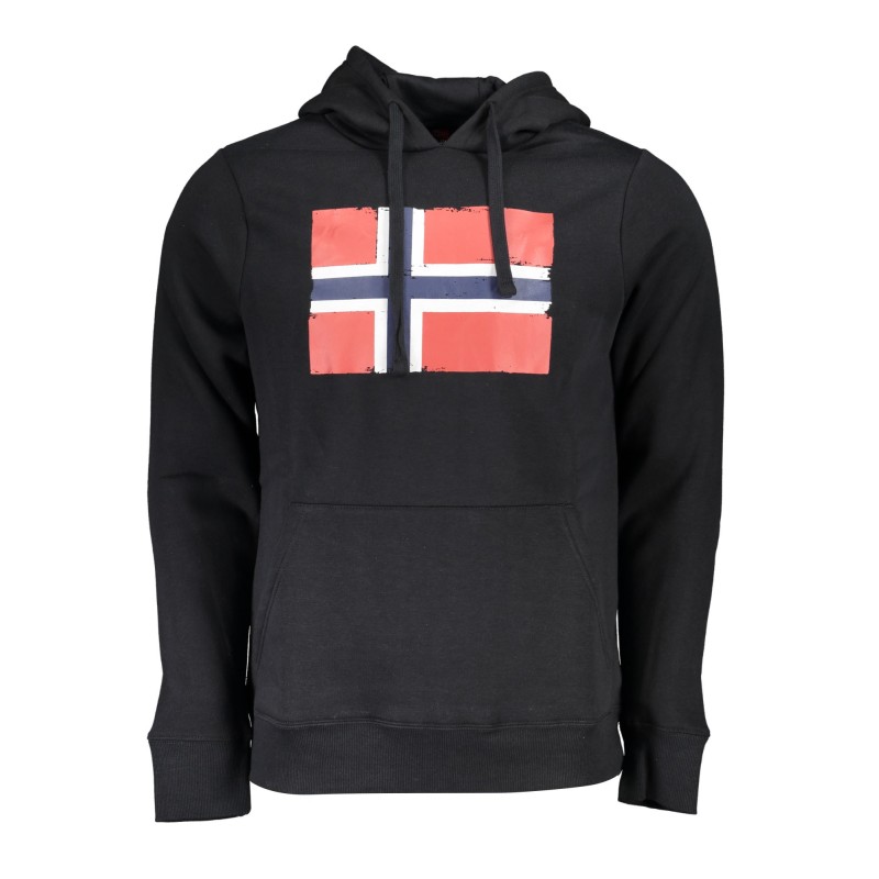 NORWAY 1963 FELPA SENZA ZIP UOMO NERO NORWAY 1963 FELPA SENZA ZIP UOMO NERO