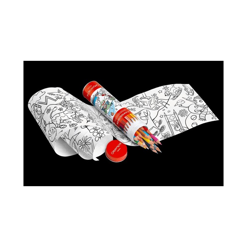 Swisscolor, tube 18 crayons aquarellables e poster
