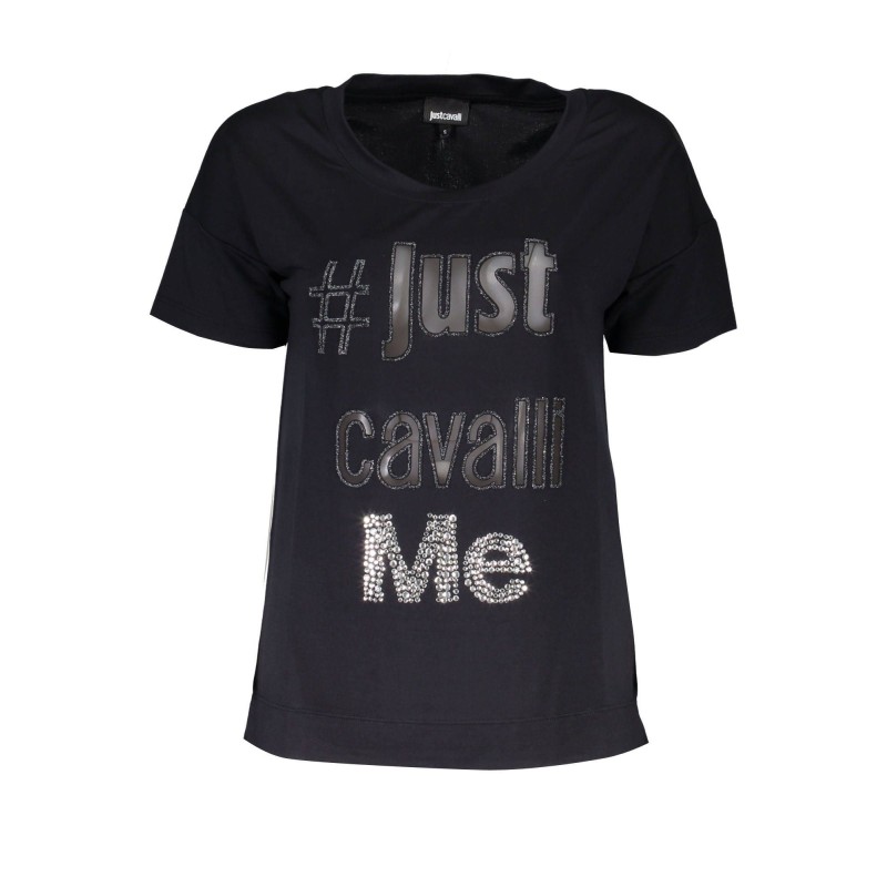 JUST CAVALLI T-SHIRT MANICHE CORTE DONNA NERO JUST CAVALLI T-SHIRT MANICHE CORTE DONNA NERO