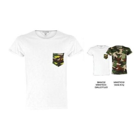 T-Shirt DISCOVERY POCKET in 100% cotone pettinato Slubby jersey effetto fiammato