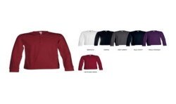 T-Shirt girocollo HARBOUR manica lunga in 100% cotone Jersey pettinato