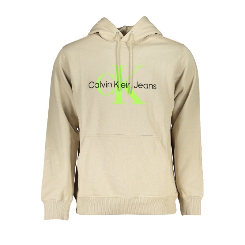CALVIN KLEIN FELPA SENZA ZIP UOMO BEIGE CALVIN KLEIN FELPA SENZA ZIP UOMO BEIGE