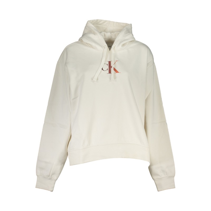 CALVIN KLEIN FELPA SENZA ZIP DONNA BIANCO CALVIN KLEIN FELPA SENZA ZIP DONNA BIANCO