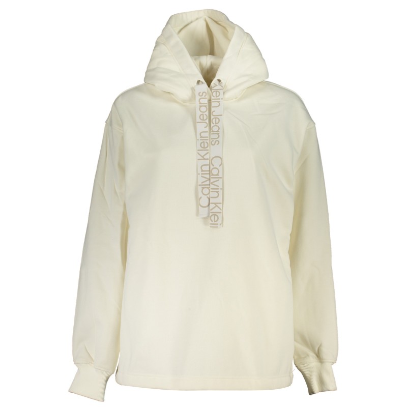 CALVIN KLEIN FELPA SENZA ZIP DONNA BIANCO CALVIN KLEIN FELPA SENZA ZIP DONNA BIANCO