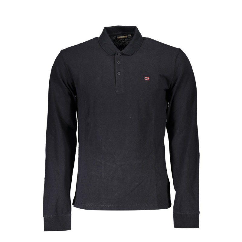 NAPAPIJRI POLO MANICHE LUNGHE UOMO NERO NAPAPIJRI POLO MANICHE LUNGHE UOMO NERO