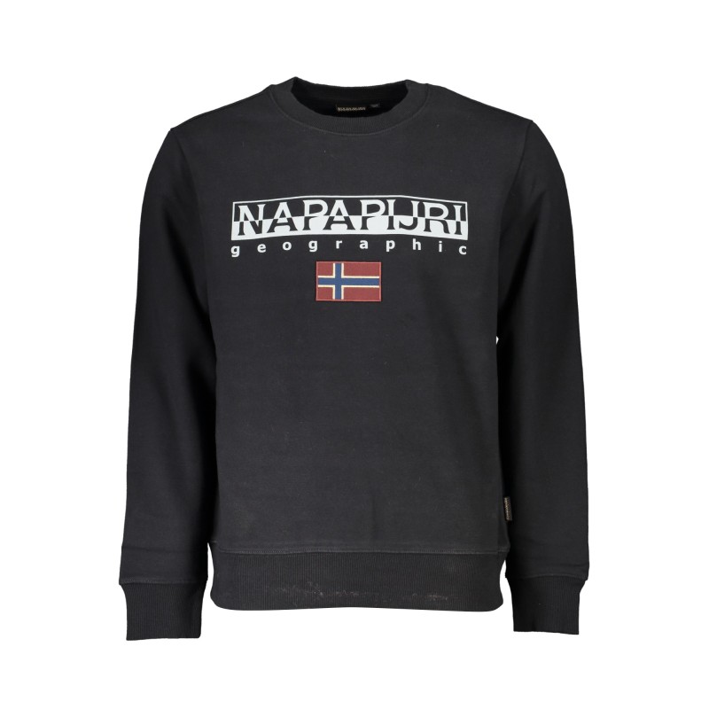 NAPAPIJRI FELPA SENZA ZIP UOMO NERO NAPAPIJRI FELPA SENZA ZIP UOMO NERO