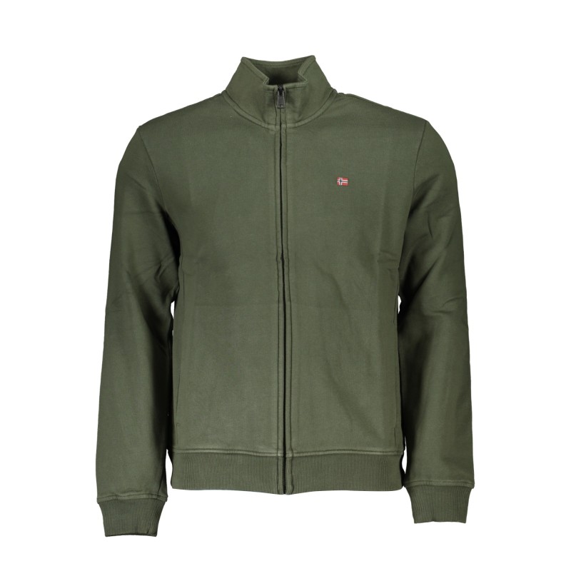 NAPAPIJRI FELPA CON ZIP UOMO VERDE NAPAPIJRI FELPA CON ZIP UOMO VERDE
