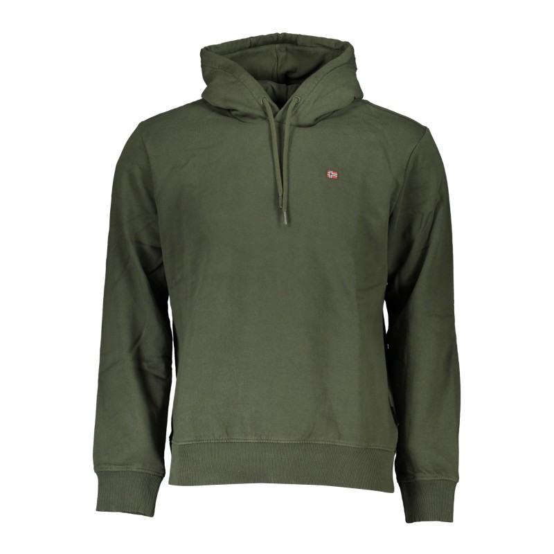 NAPAPIJRI FELPA SENZA ZIP UOMO VERDE NAPAPIJRI FELPA SENZA ZIP UOMO VERDE