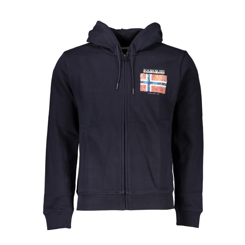 NAPAPIJRI FELPA CON ZIP UOMO BLU NAPAPIJRI FELPA CON ZIP UOMO BLU