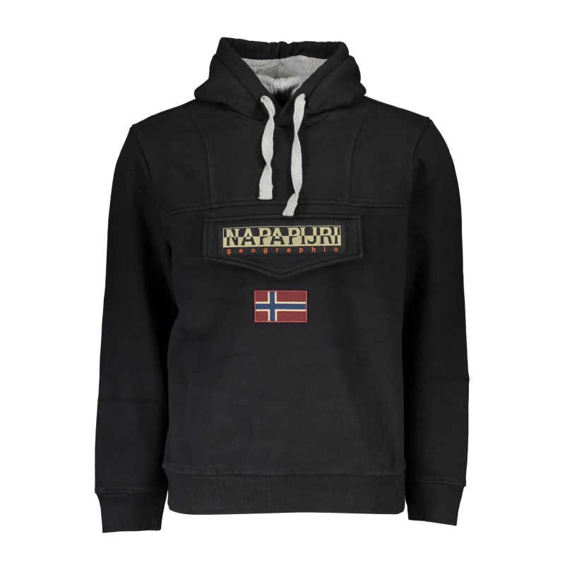 NAPAPIJRI FELPA SENZA ZIP UOMO NERO NAPAPIJRI FELPA SENZA ZIP UOMO NERO