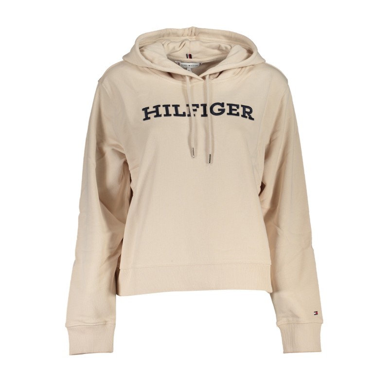 TOMMY HILFIGER FELPA SENZA ZIP DONNA BEIGE TOMMY HILFIGER FELPA SENZA ZIP DONNA BEIGE