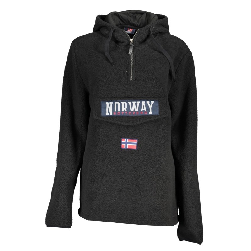 NORWAY 1963 FELPA SENZA ZIP DONNA NERO NORWAY 1963 FELPA SENZA ZIP DONNA NERO