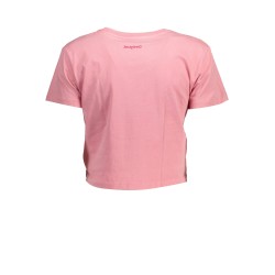 DESIGUAL T-SHIRT MANICHE CORTE DONNA ROSA