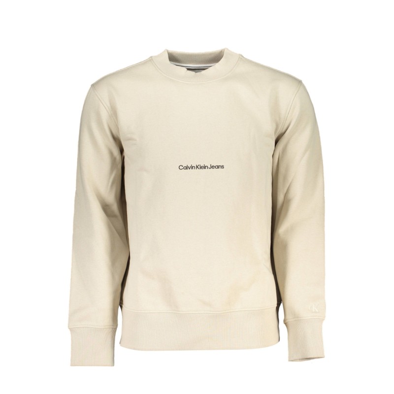 CALVIN KLEIN FELPA SENZA ZIP UOMO BEIGE CALVIN KLEIN FELPA SENZA ZIP UOMO BEIGE