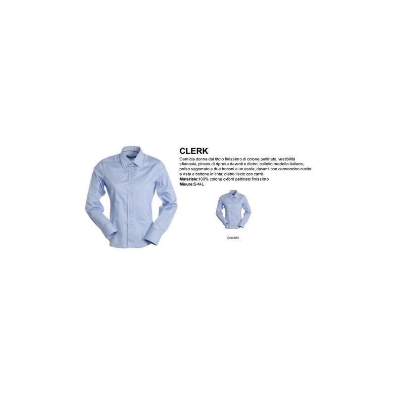Camicia CLERK donna dal titolo finissimo di cotone pettinato