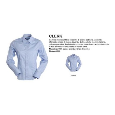 Camicia CLERK donna dal titolo finissimo di cotone pettinato