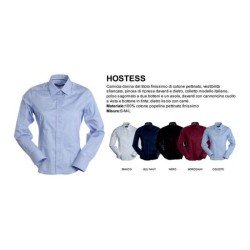 Camicia HOSTESS donna dal titolo finissimo di cotone pettinato