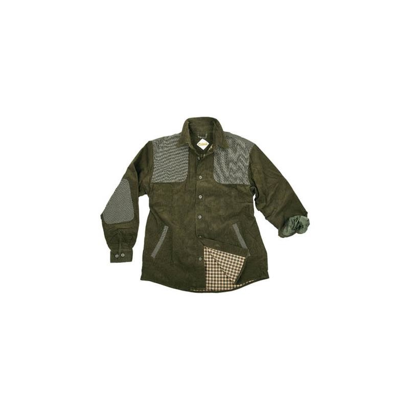 Camicia in velluto foderata in flanella di cotone rinforzi in Kevlar