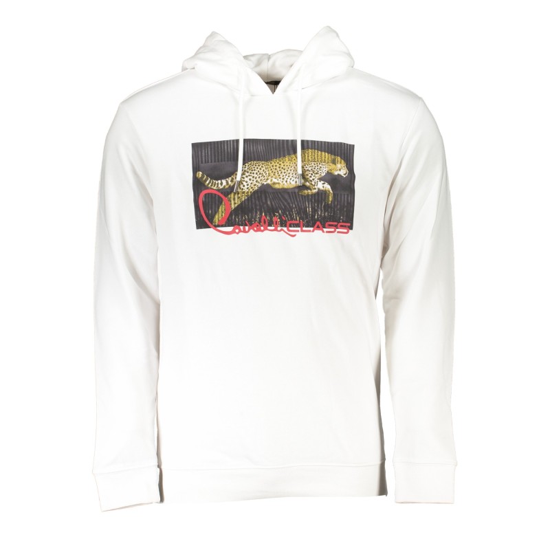 CAVALLI CLASS FELPA SENZA ZIP UOMO BIANCO CAVALLI CLASS FELPA SENZA ZIP UOMO BIANCO