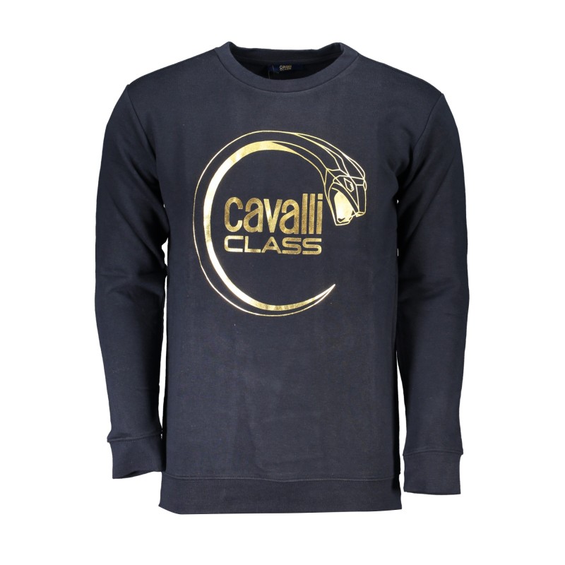 CAVALLI CLASS FELPA SENZA ZIP UOMO BLU CAVALLI CLASS FELPA SENZA ZIP UOMO BLU